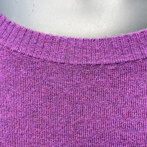 Eileen Fisher Oversize Sweater Pullover Stretchy Long Sleeve Purple Size L - Picture 7 of 7